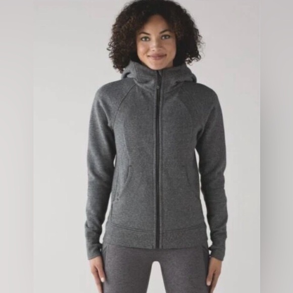 Lululemon Full Zip Scuba Heather Grey size 10 - Picture 4 of 4